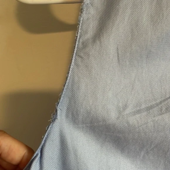 J. Crew Ruffled Top Sleeveless 4 Blue Cotton Lightweight Career Preppy Feminine - Picture 8 of 11